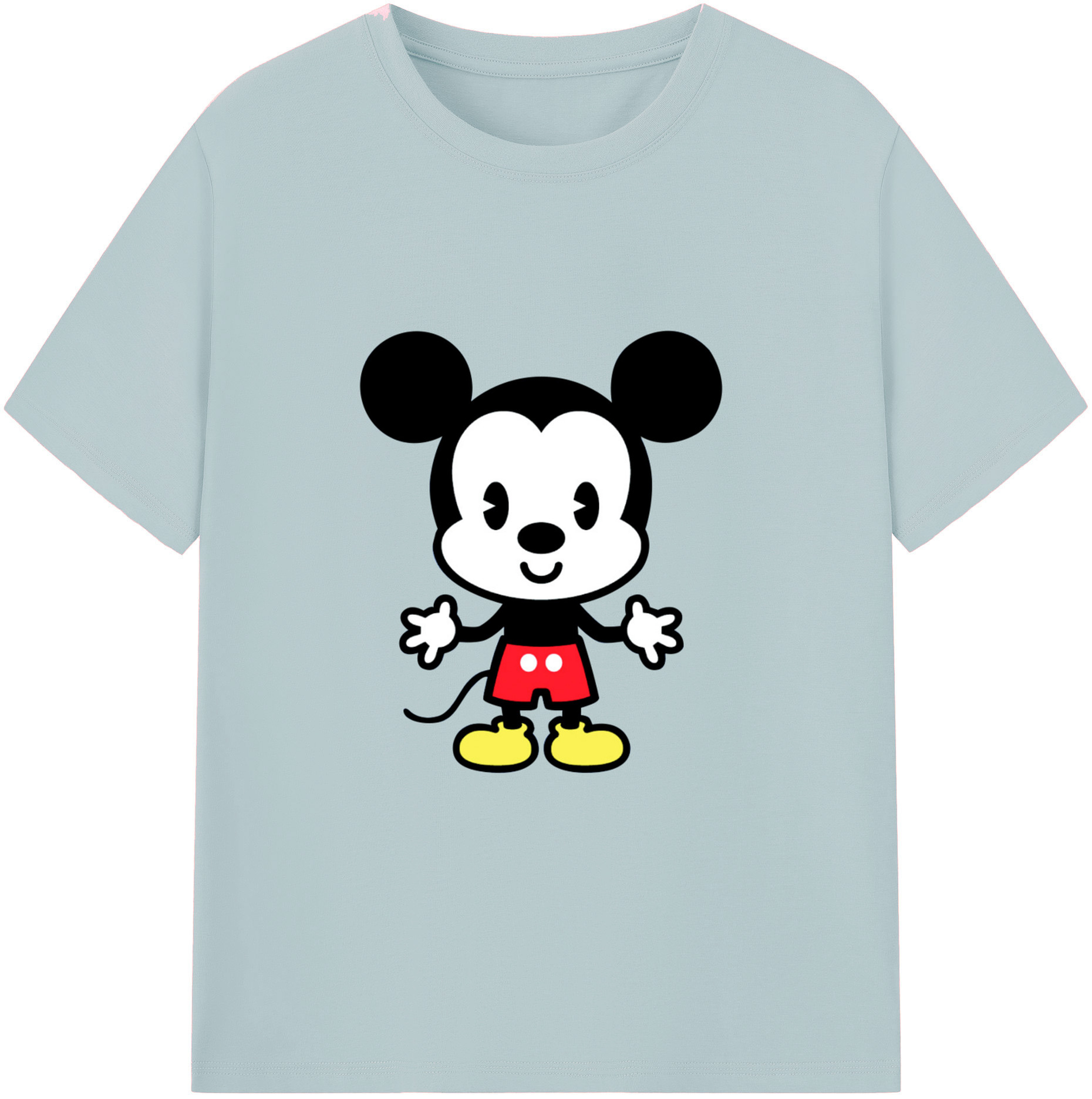 （画像用） ミッキーマウス Mickey Mouse 綿100％半袖Tシャツ（フロントプリント）